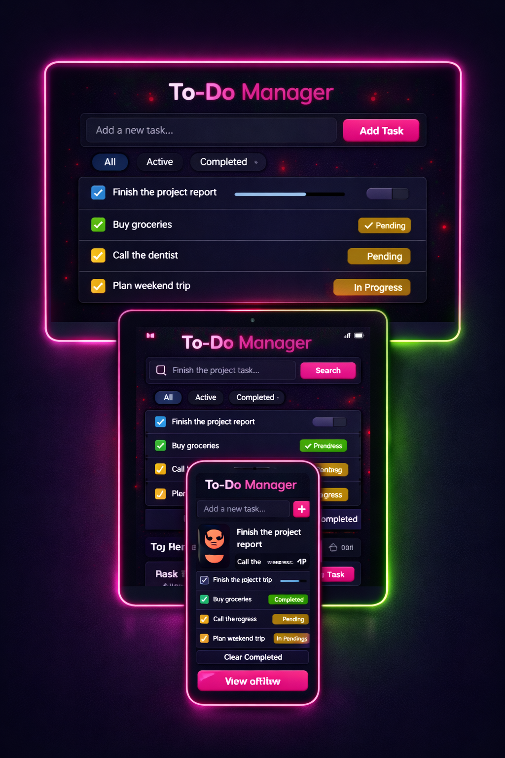 React To-Do Manager
